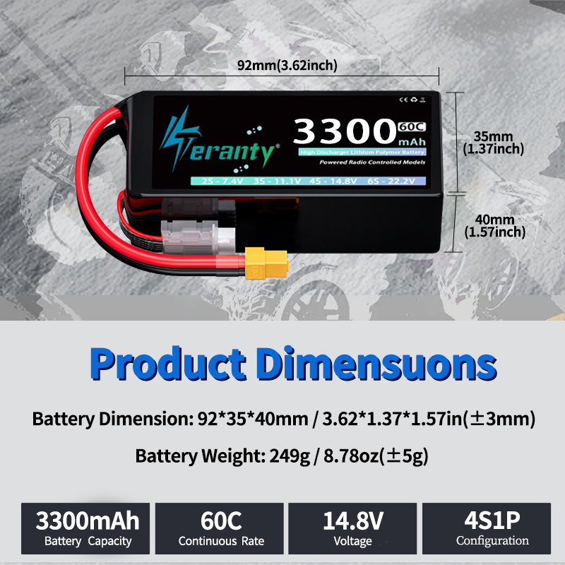 테란티 4S 3300mAh 리포 배터리 14.8V 60 - Drone Battery Lipo 리뷰 및 가격